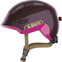 ABUS Sykkelhjelm - Smiley 3.0 Ace LED - Royal Purple - - 45-51 cm - Sykkelhjelm