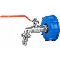 Bradas - IBC mutter S60x6, kran med 3/4 utvendig gjenge, 1/2 slangeplugg og nippel IBCS60-KK04123413Z