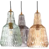 LINDBY pendellampe Belarion, flerfarget, 3-lys, Ø 55 cm