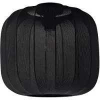 LINDBY Helin taklampe, svart, stoff, Ø 35 cm