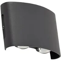 LINDBY utendørs LED-vegglampe, Ithan, 2 lyskilder, antrasitt, 12 cm
