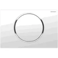 Geberit 115.758.KJ.5, Skylleplate, Hvit, Kromfarget, , 246 mm, 14 mm, 164 mm