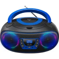 Denver TDB-212BU - Blue - DAB+ Boombox with Bluetooth & CD Player