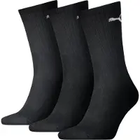 Puma Crew Sock (3-Pack), Clothing, Black, 39-42