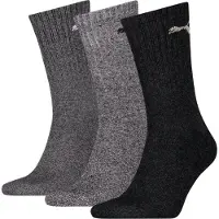Puma Crew Sock (3-Pack), Clothing, Antracite/Grey, 39-42