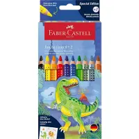 Faber-Castell CP Jumbo Grip dino 8+2 cardboard wallet