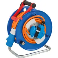 Brennenstuhl kabeltrommel Garant CEE 3 IP44 Camping/Maritime 232 m blå/oransje