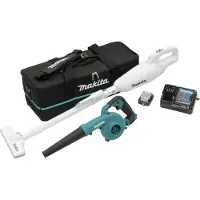 Makita 12V BLÅSER UB100D + VAKUUM CL108FD 1x2,0Ah BAG CLX245SAX1