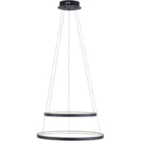 JUST LIGHT Circle LED-pendel, antrasitt, versjon med to lys