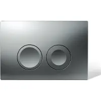 Geberit bejt.plade Delta25 - til dobbeltskyl: matforkromet