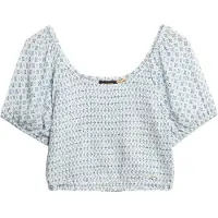 Superdry Smocked Kort Ermet Bluse