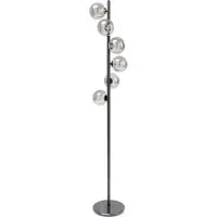 Kare Scala Balls gulvlampe, 6fl, marmorsokkel, grå