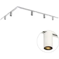 QAZQA Moderne skinnesystem med 5 spotter hvit 1-fase GU10 35mm - Iconic Ruby