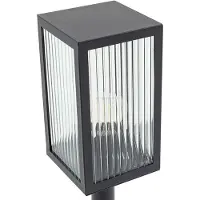 LINDBY veilampe Bolgar, svart, metall, glass, 15 cm