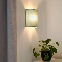 Duolla Celine vegglampe, salvie, stoff, E27