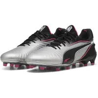 Puma KING ULTIMATE FG/AG Football Boots Unisex, Shoes, Silver/Black/Sun Struck, 42