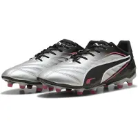 Puma KING PRO FG/AG Football Boots Unisex, Shoes, Silver/Black/Sun Struck, 42