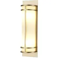 FEISS Vegglampe Fusion 2, messingfarget, 43 cm