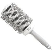 Olivia Garden Expert Blowout Speed Wavy Bristles hårtørking og stylingbørste hvit/grå 65 mm