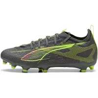 Puma ULTRA 5 PRO FG/AG Football Boots Youth, Shoes, Matte Aged Silver/Yellow Alert/Sun Struck, 34.5