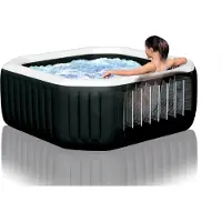 Intex PureSpa boblebad 1098 L Jet & Bubble Deluxe 218x71 cm, svart