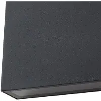 LINDBY utendørs LED-vegglampe Jarte, svart, metall, 17 cm, IP54