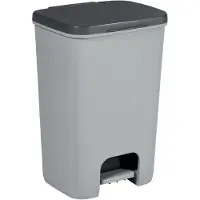 Curver Essentials, 40 l, Rektangulær, Plastikk, Grå, Pedal, 380 mm