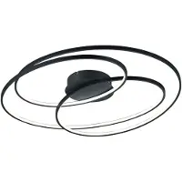 TRIO LED-taklampe Gale, 80 cm, matt svart