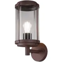 TRIO Utendørs vegglampe TANARO, rustfarget, høyde 33 cm, metall IP44