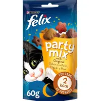 Purina Felix Party Mix Original 60g Mellommåltid 8 Enheter