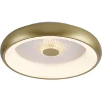 JUST LIGHT Vertigo LED-taklampe, CCT, Ø 46,5 cm, messing