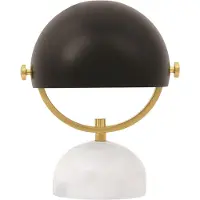 Beacon Lighting Beacon bordlampe Lowe, sort/messing, marmorsokkel