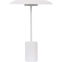 Beacon Lighting Beacon LED-bordlampe Smith, hvit, metall, USB-port