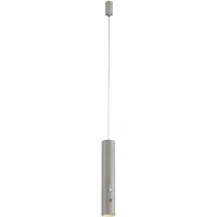 JUST LIGHT . LED-hengelampe med batteri, Attach, gråbeige, jern