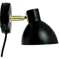 Dyberg Larsen vegglampe Lilje, svart, Ø 16 cm, metall