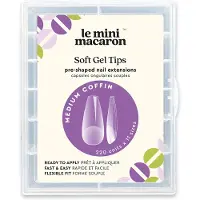 Le Mini Macaron Soft Gel Tips 220 pieces - Medium Coffin