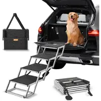 Vevor Hundetrapp for biler 4-trinns sammenleggbare hundetrinn Aluminium Laster opp til 150 lbs