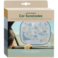 Little Dutch Solskjerm til Bil - 2-pack - 36x44 cm - Ocean Drømm - - OneSize - Solbriller