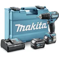 Makita DF332DSME, Boremaskin med pistolgrep, Børsteløs, Sort, Blå, 1 cm, 1500 RPM, 2,8 cm