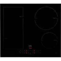 Beko HII64200FMT, Svart, Innebygget, 60 cm, Sonebasert induksjon, Glass, 4 zone(s)