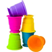 Fat Brain Toys Stabelbare Sugekoppglass Kupz
