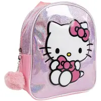 Hello Kitty holografisk ryggsekk, 23 cm veske