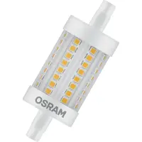 Osram LED LINE - LED-lyspære - form: korn - klar finish - R7s - 6.5 W (ekvivalent 60 W) - klasse E - varmt hvitt lys - 2700 K