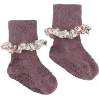 GoBabyGo Sokker med Antiskli - Bambus/Liberty - Misty Plum - - 27/30 - Sokker