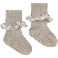 GoBabyGo Sokker med Antiskli - Bambus/Liberty - Sand - - 27/30 - Sokker