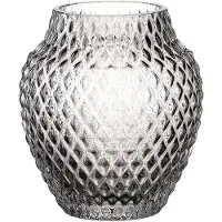 Leonardo Poesia, Urne-formet Vase, Glass, Grå, Bord, Innendørs, 100 mm