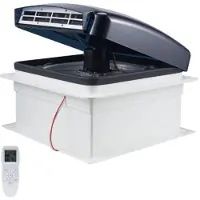 Vevor RV-ventilator, 14-tommers RV-takvifte 12V, kraftig 10-trinns reversibel vifte med fjernkontroll, innebygd regntrekk, elektrisk topplokk, 12-tommers vifteblad, passer til 14 x 14-tommers takåpnin