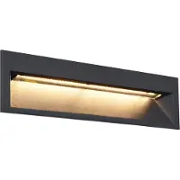 QAZQA Moderne Innfelt Vegglampe Svart 28cm inkl. LED IP65 - Mert