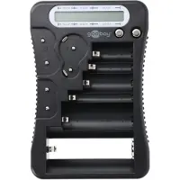 Global Goobay LCD Batteritester, svart
