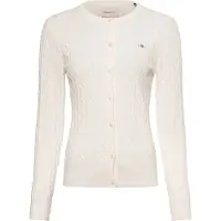 Gant for woman. 4800103 Off-white ecru knit cardigan (XXL), Casual, Cotton
